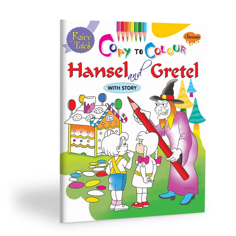 Fairy Tales Copy to Colour: Hansel and Gretel